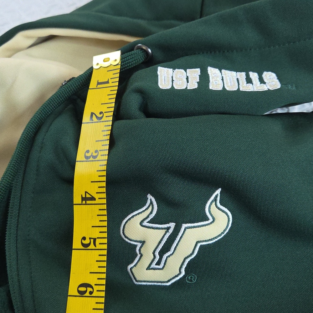 Colosseum USF  FLORIDA Dark Green Zip-Up  Cream Hoodie    Mens Medium NWOT